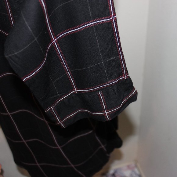 "RAINDROPS" BLACK PLAID BLOUSE SZ XXL - Picture 5 of 7
